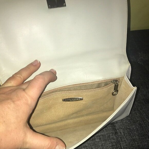 Marc Cross Vintage Smooth Light Grey Leather Bag - Picture 12 of 13